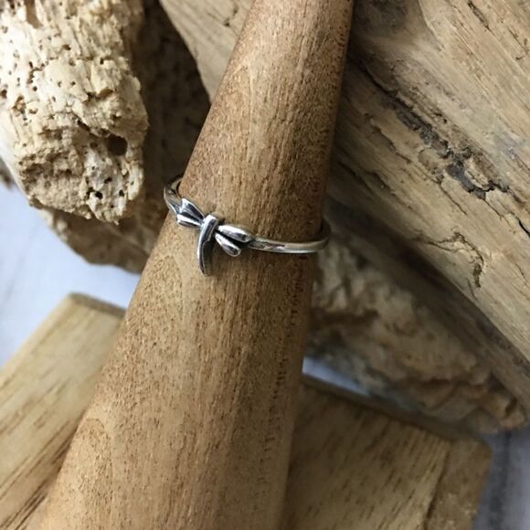 Dragonfly Sterling Silver Toe Ring Midi Ring - Picture 1 of 4